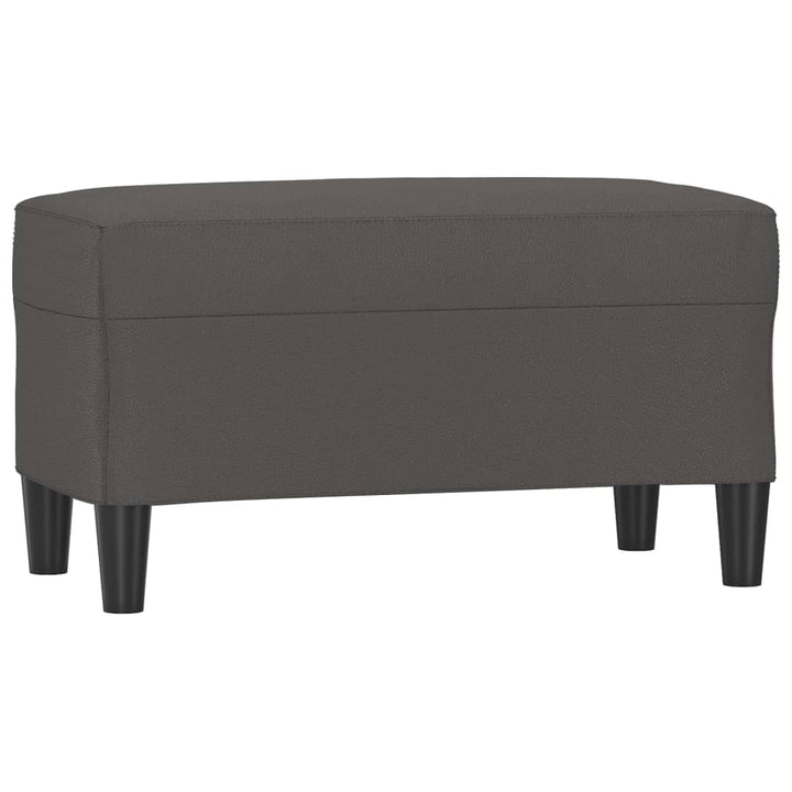 bænk 70x35x41 cm kunstlæder grå