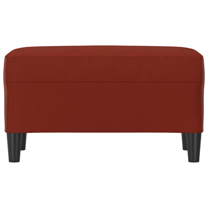 bænk 70x35x41 cm kunstlæder vinrød