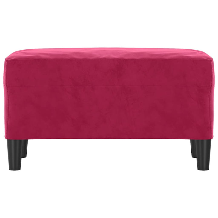 bænk 70x35x41 cm velour vinrød