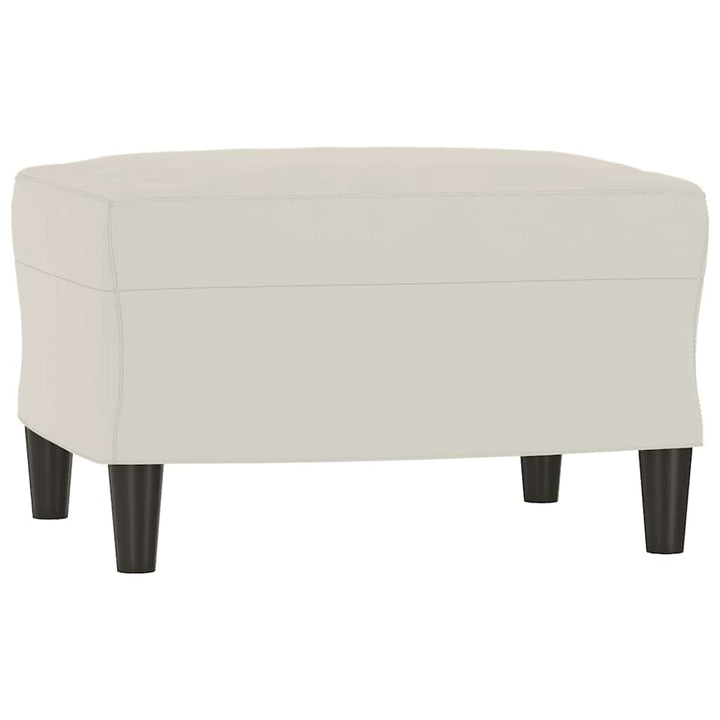 bænk 70x35x41 cm velour cremefarvet
