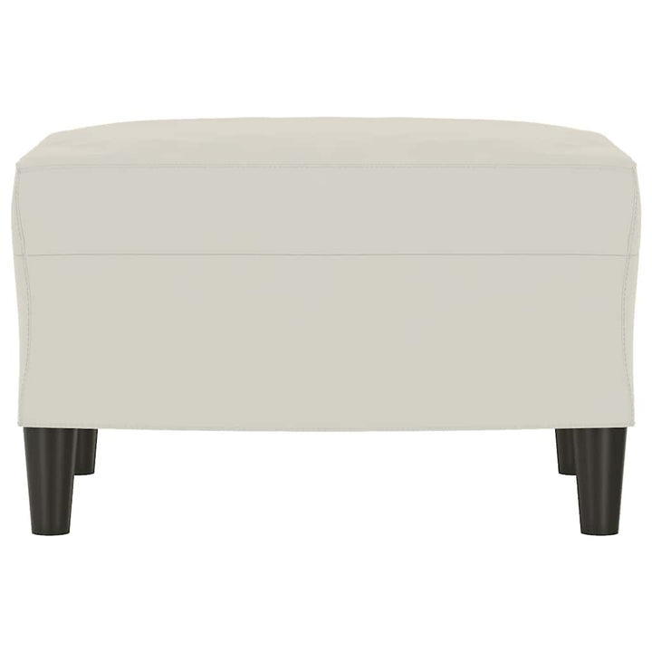 bænk 70x35x41 cm velour cremefarvet