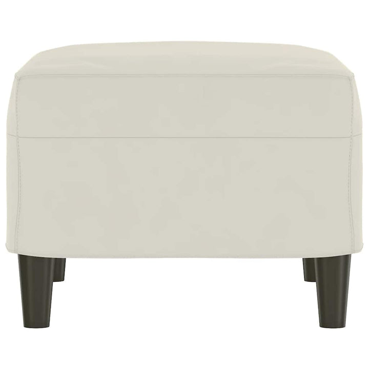 bænk 70x35x41 cm velour cremefarvet