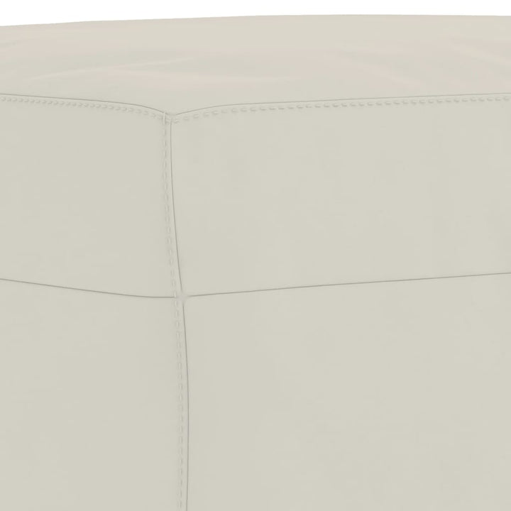 bænk 70x35x41 cm velour cremefarvet