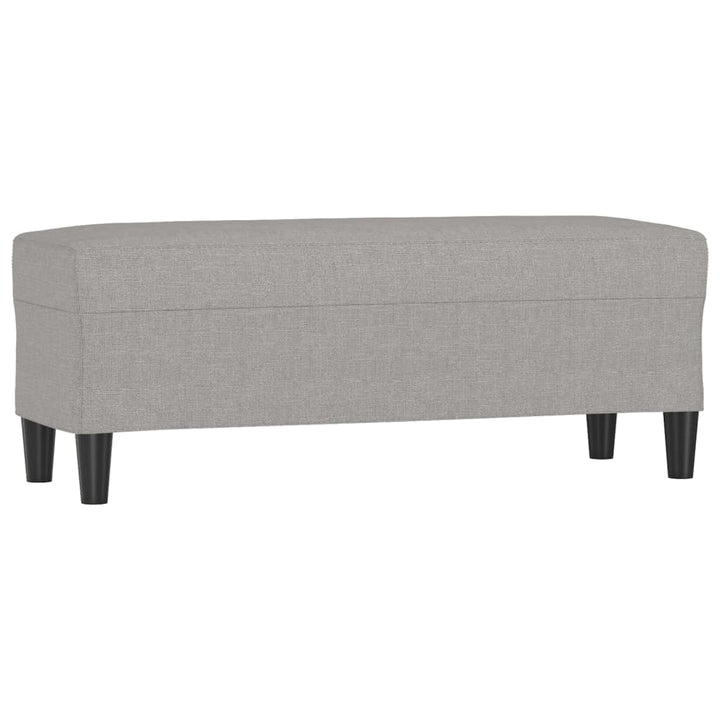 bænk 100x35x41 cm stof lysegrå