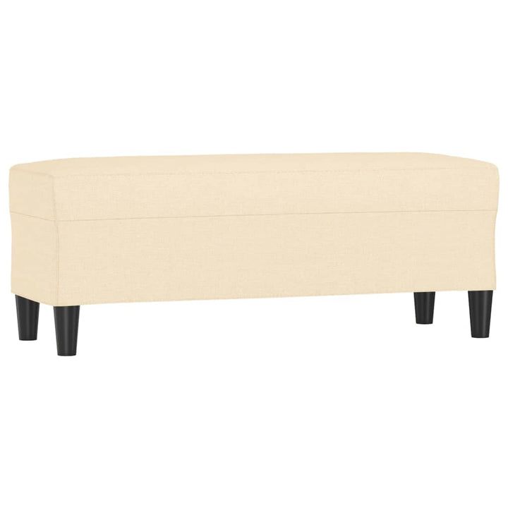 bænk 100x35x41 cm stof cremefarvet