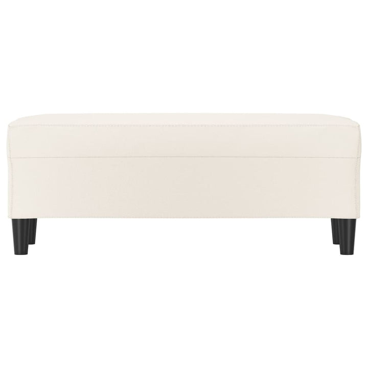 bænk 100x35x41 cm kunstlæder cremefarvet