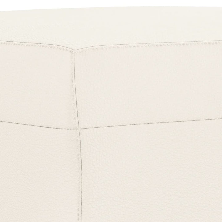 bænk 100x35x41 cm kunstlæder cremefarvet