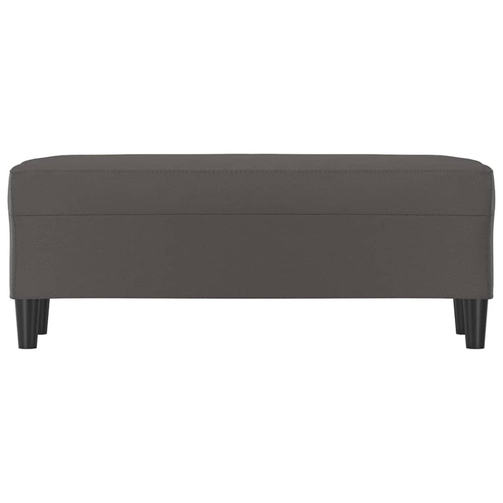 bænk 100x35x41 cm kunstlæder grå