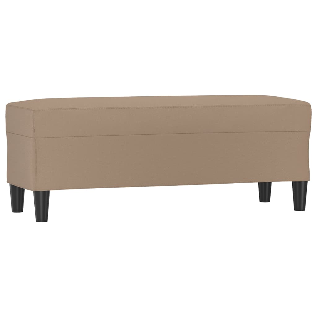 bænk 100x35x41 cm kunstlæder cappuccinofarvet