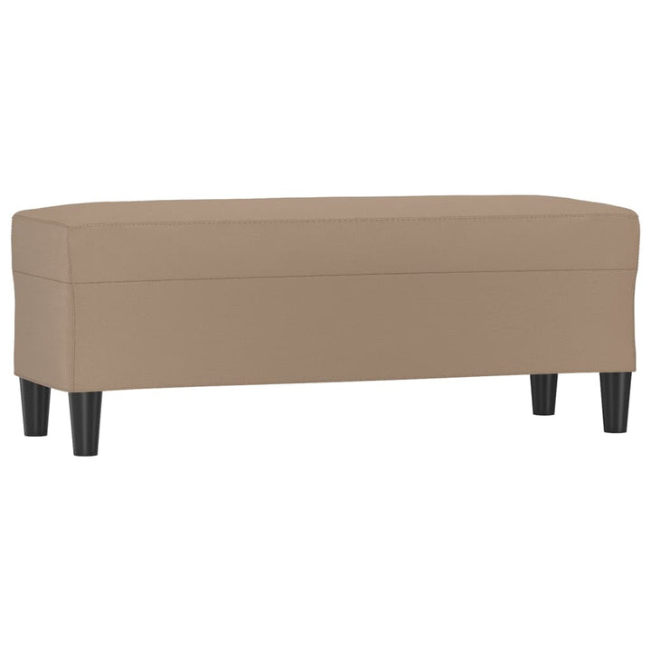 bænk 100x35x41 cm kunstlæder cappuccinofarvet