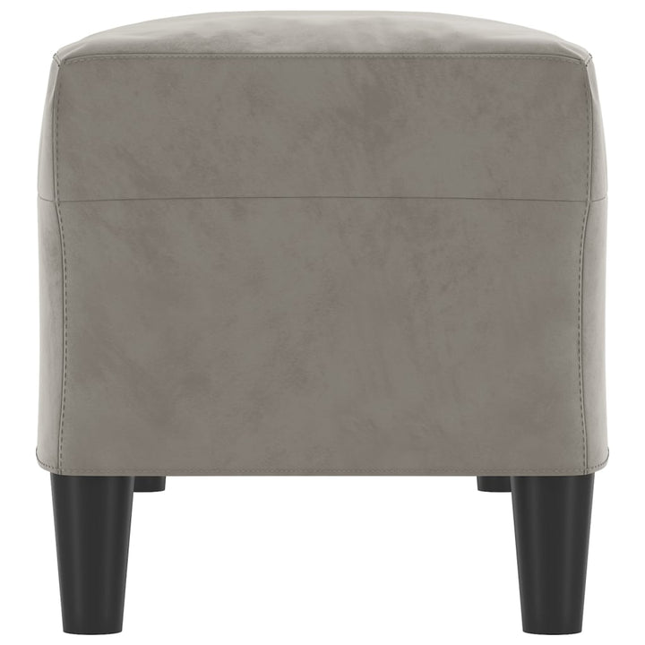bænk 100x35x41 cm fløjl lysegrå