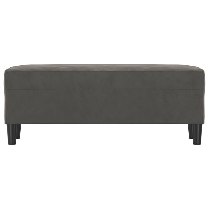 bænk 100x35x41 cm fløjl mørkegrå