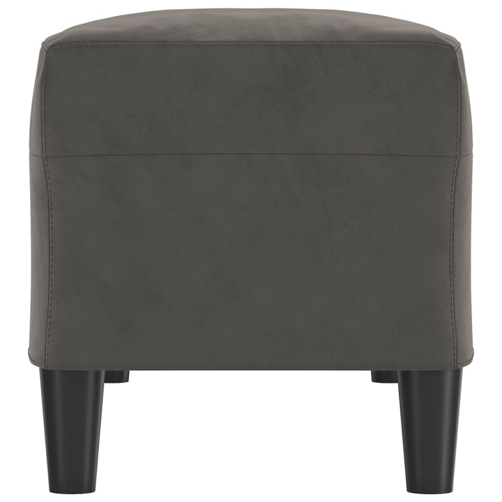 bænk 100x35x41 cm fløjl mørkegrå