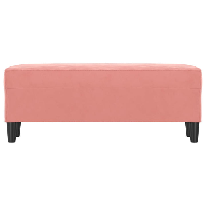 bænk 100x35x41 cm velour lyserød
