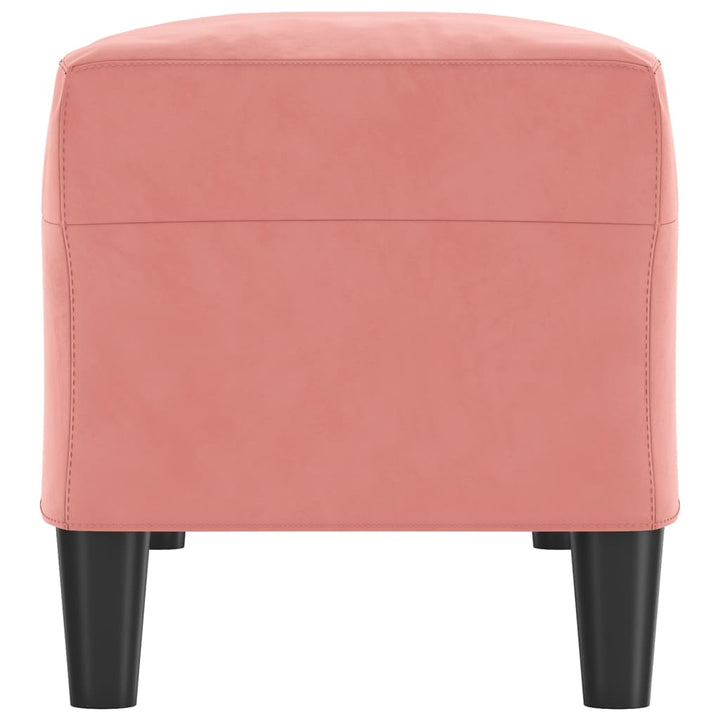 bænk 100x35x41 cm velour lyserød