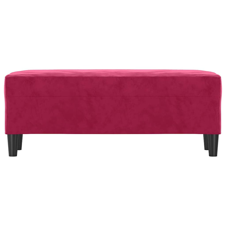 bænk 100x35x41 cm velour vinrød
