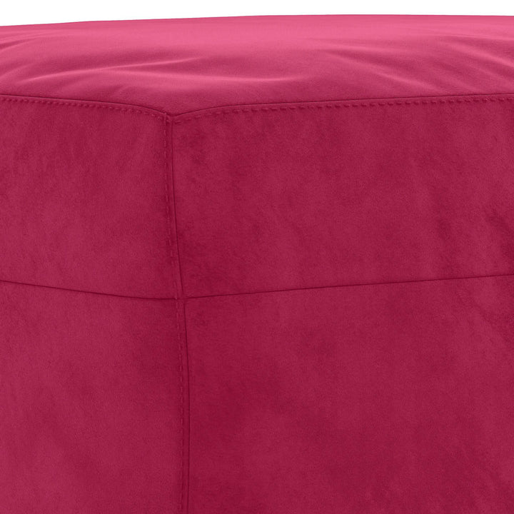 bænk 100x35x41 cm velour vinrød