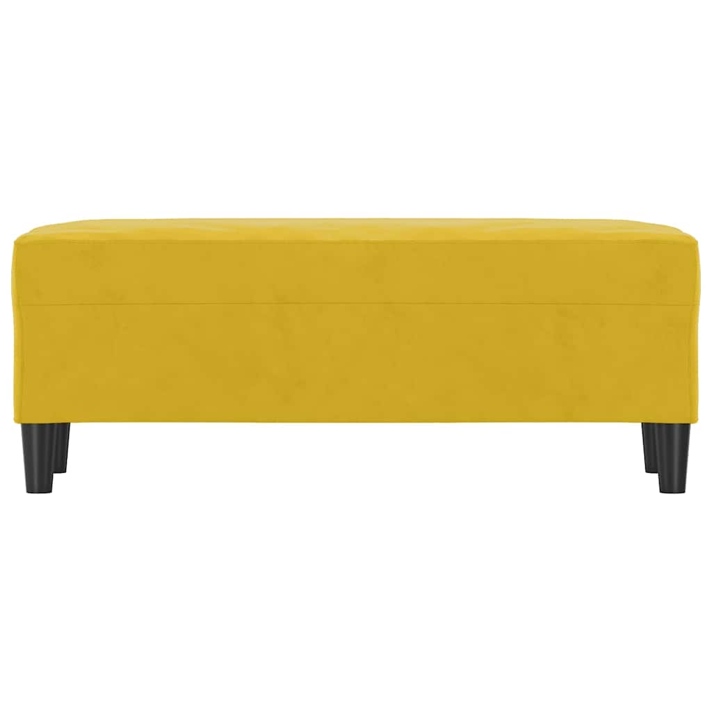 bænk 100x35x41 cm velour gul