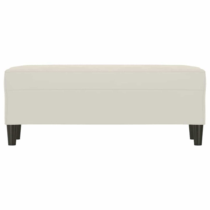 bænk 100x35x41 cm velour cremefarvet