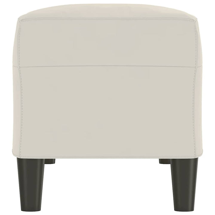 bænk 100x35x41 cm velour cremefarvet