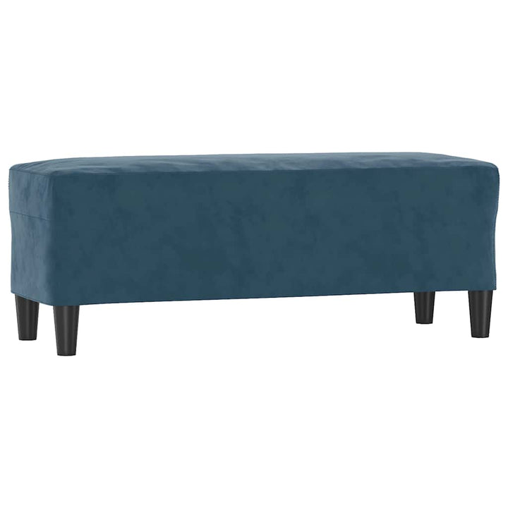 bænk 100x35x41 cm velour blå