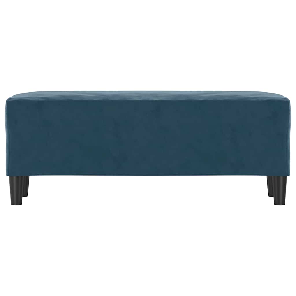 bænk 100x35x41 cm velour blå