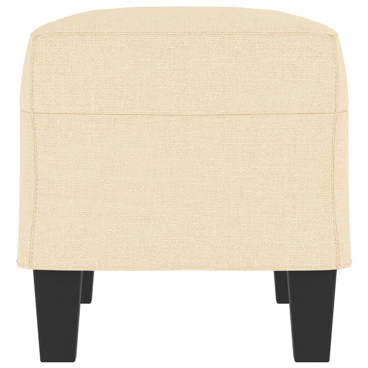 bænk 70x35x41 cm stof cremefarvet