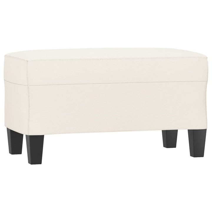 bænk 70x35x41 cm kunstlæder cremefarvet