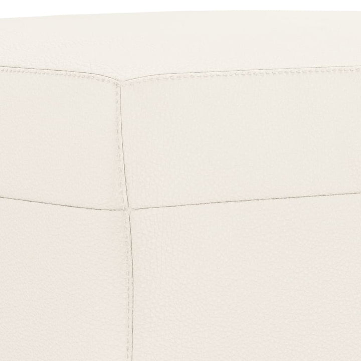 bænk 70x35x41 cm kunstlæder cremefarvet