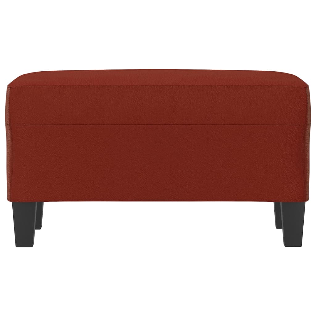 bænk 70x35x41 cm kunstlæder vinrød
