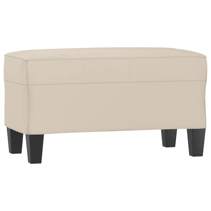 bænk 70x35x41 cm mikrofiberstof cremefarvet