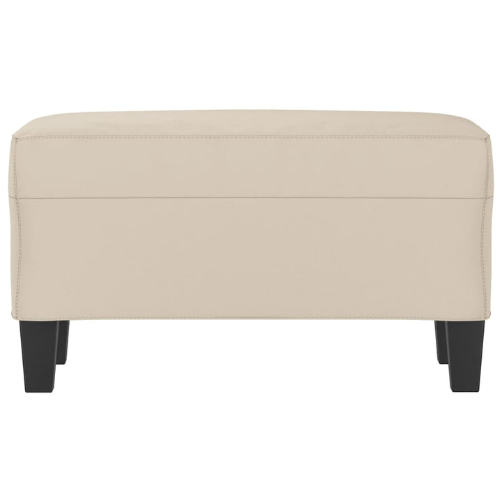 bænk 70x35x41 cm mikrofiberstof cremefarvet