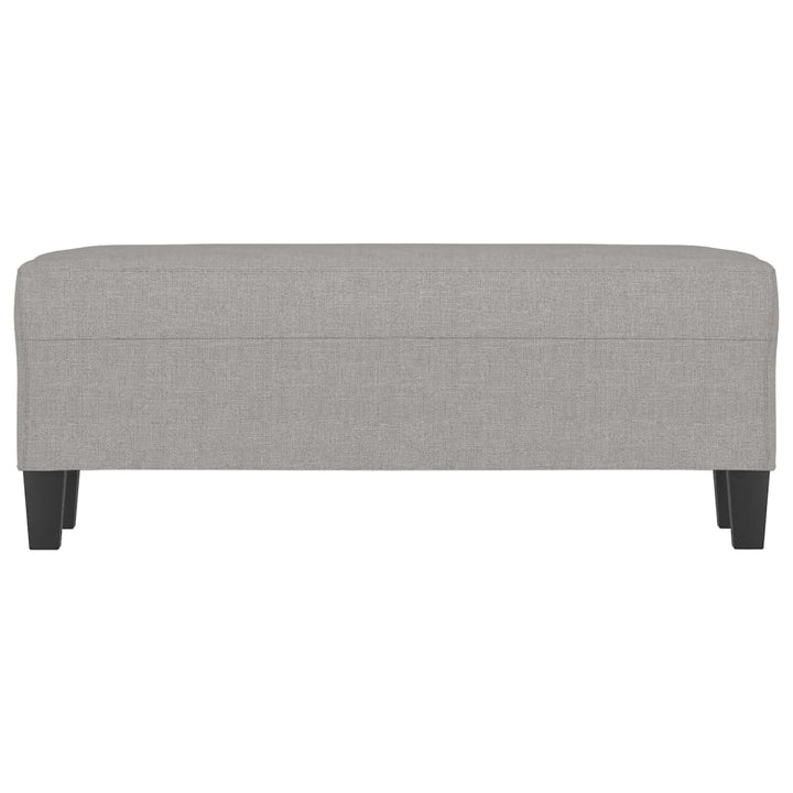 bænk 100x35x41 cm stof lysegrå