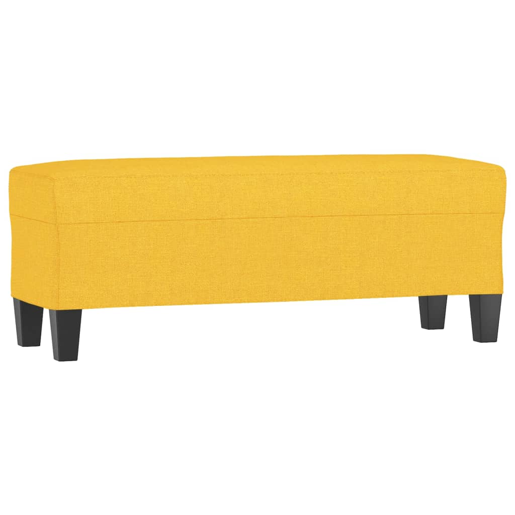 bænk 100x35x41 cm stof gul