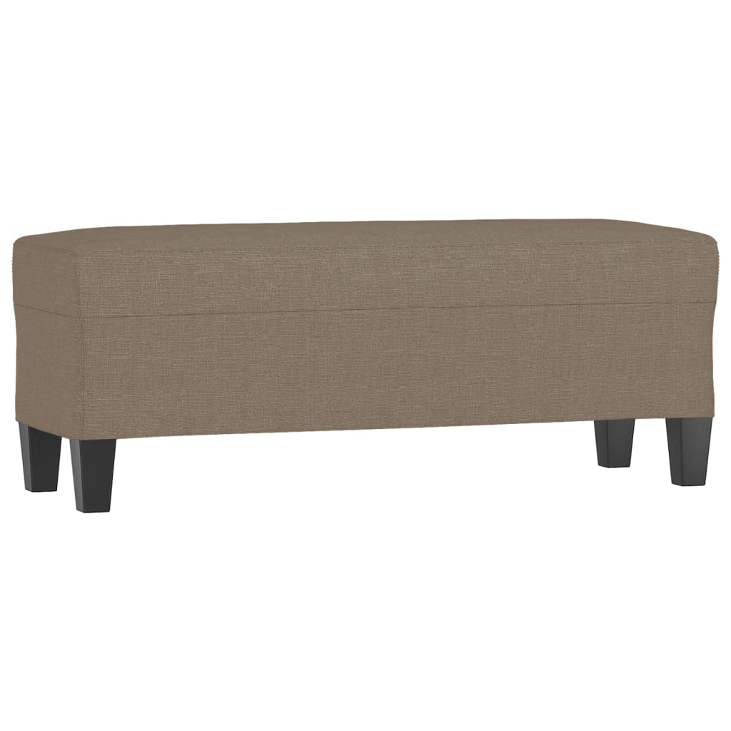 bænk 100x35x41 cm stof gråbrun