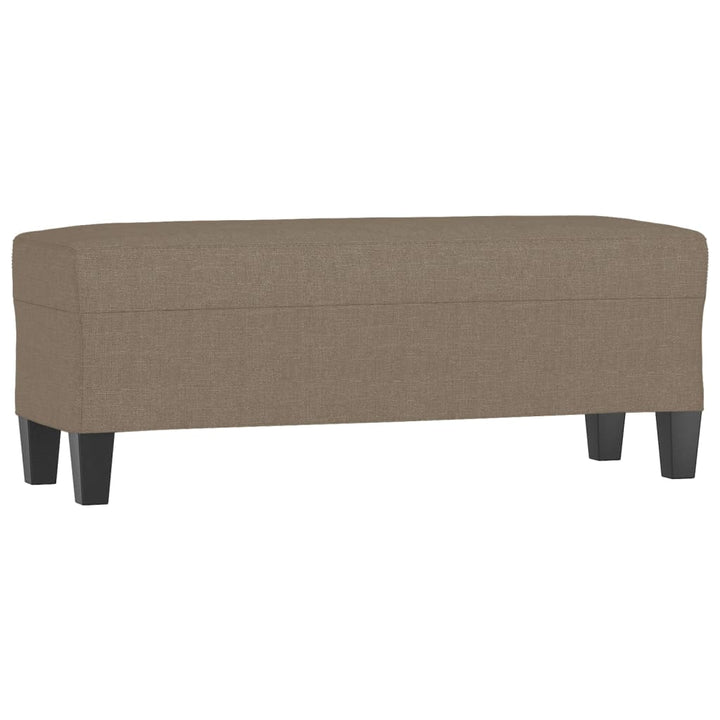 bænk 100x35x41 cm stof gråbrun