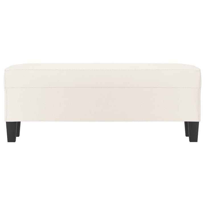 bænk 100x35x41 cm kunstlæder cremefarvet