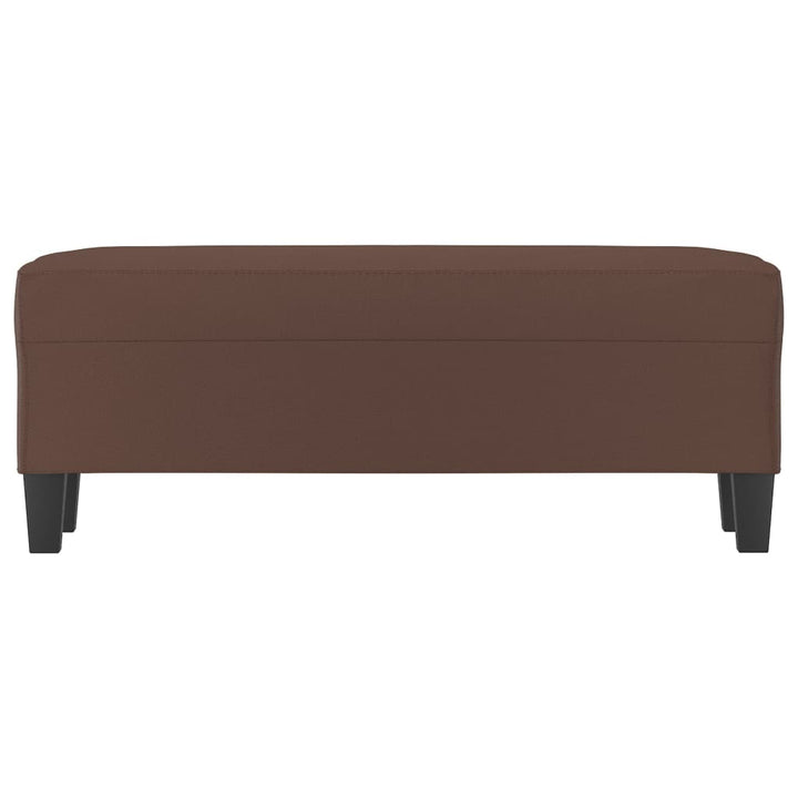 bænk 100x35x41 cm kunstlæder brun