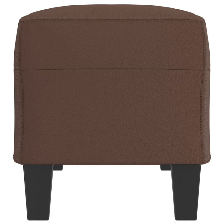 bænk 100x35x41 cm kunstlæder brun