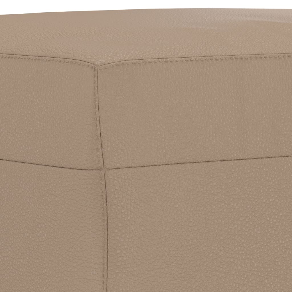 bænk 100x35x41 cm kunstlæder cappuccino farvet