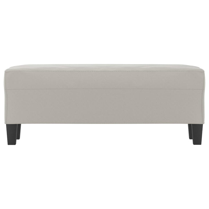 bænk 100x35x41 cm mikrofiberstof lysegrå