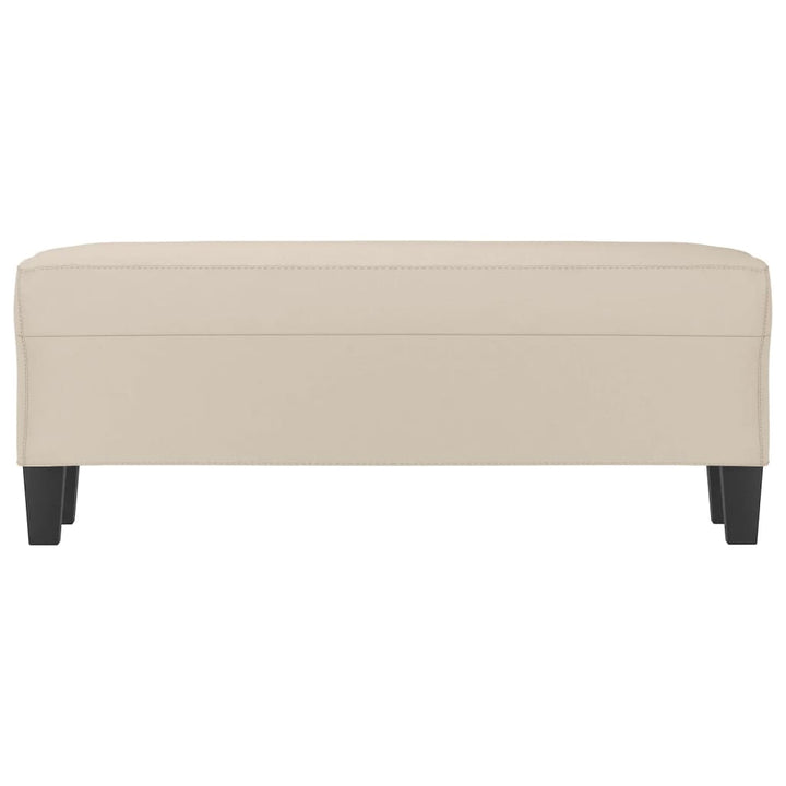 bænk 100x35x41 cm mikrofiberstof cremefarvet