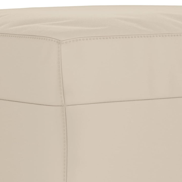 bænk 100x35x41 cm mikrofiberstof cremefarvet