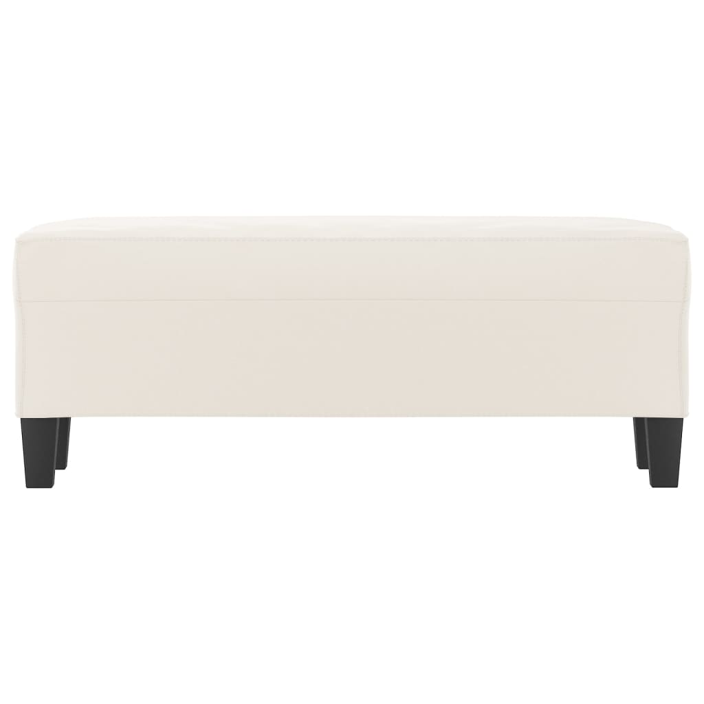 bænk 100x35x41 cm mikrofiberstof beige