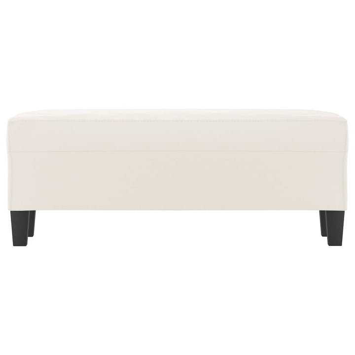 bænk 100x35x41 cm mikrofiberstof beige