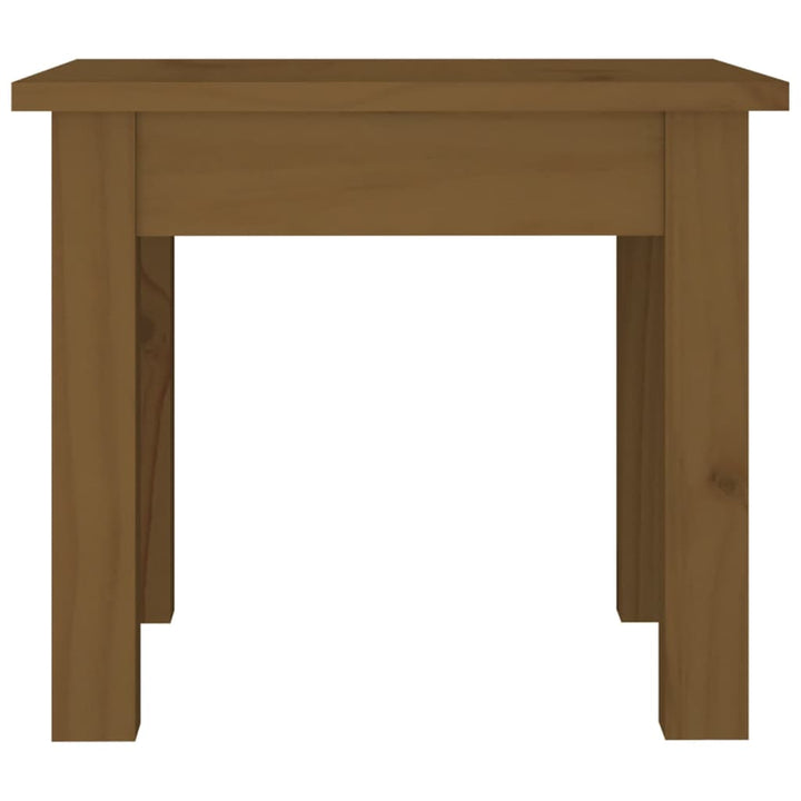 sofabord 35x35x30 cm massivt fyrretræ gyldenbrun