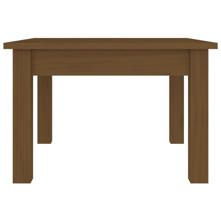 sofabord 45x45x30 cm massivt fyrretræ gyldenbrun