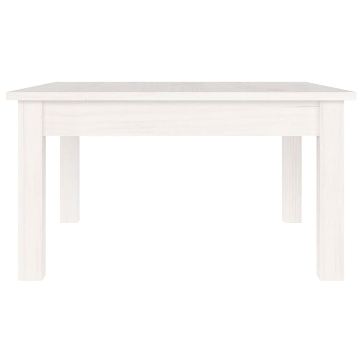 sofabord 55x55x30 cm massivt fyrretræ hvid