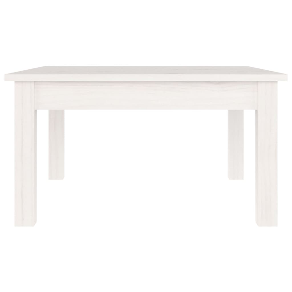 sofabord 55x55x30 cm massivt fyrretræ hvid