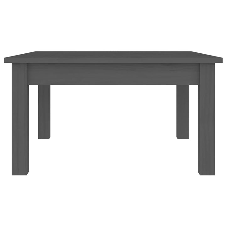 sofabord 55x55x30 cm massivt fyrretræ grå